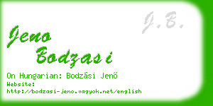 jeno bodzasi business card